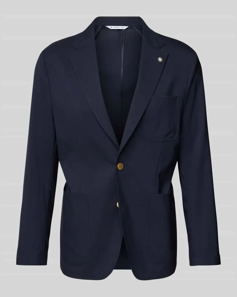 Manuel Ritz Taillierter Sakko aus Woll-Mix Marine