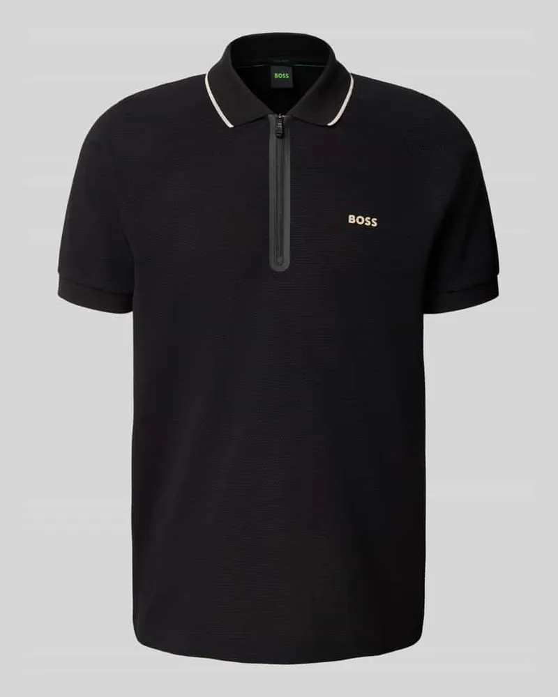 HUGO BOSS Regular Fit Poloshirt aus reiner Baumwolle Modell 'PHILIX Black