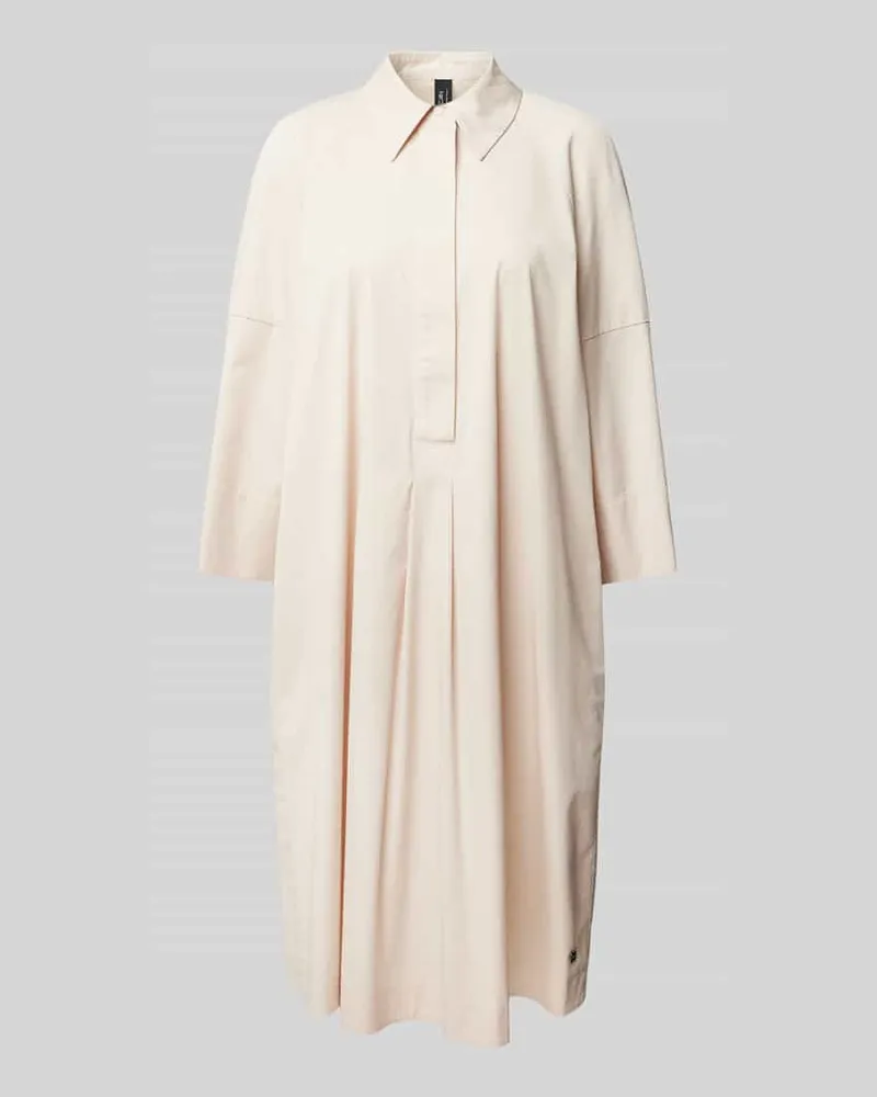Marc Cain Knielanges Hemdblusenkleid mit 3/4-Arm Sand