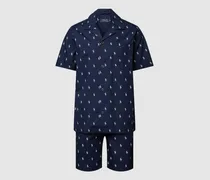 Pyjama mit Allover-Logo-Muster Modell 'WOVEN