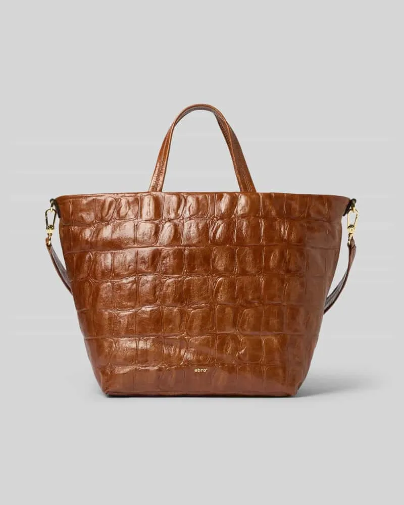 Abro Tote Bag mit Logo-Detail Modell 'Alba Cognac