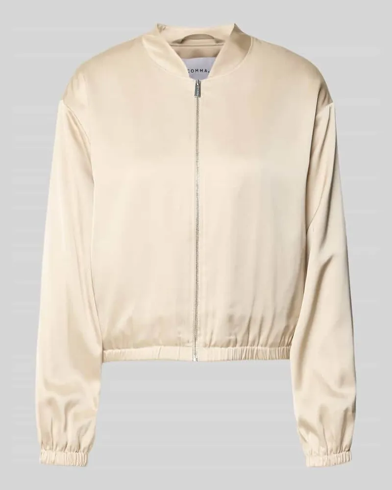 COMMA Blouson mit Stehkragen und Reißverschluss Sand