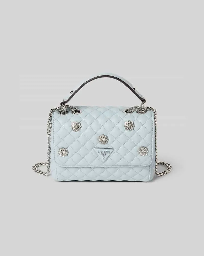 Guess Handtasche mit Steppnähten Modell 'EVERLEE Hellblau