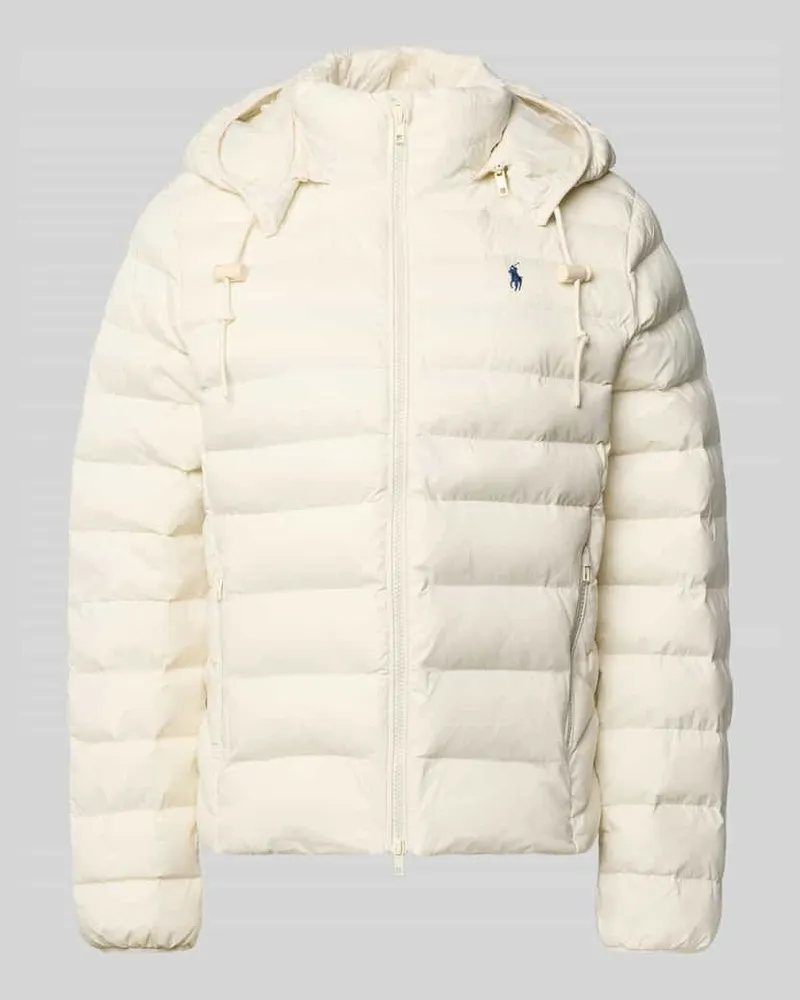Ralph Lauren Steppjacke mit Label-Stitching Ecru