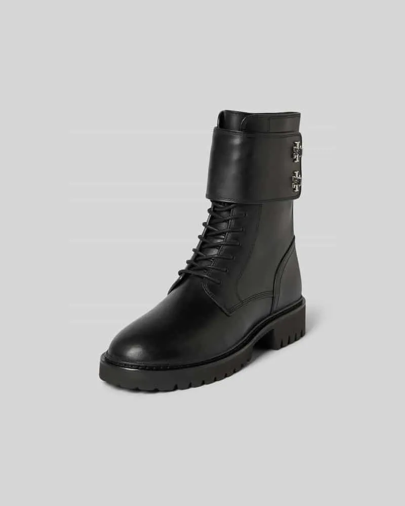 Tory Burch Schnürstiefel mit Label-Detail Black