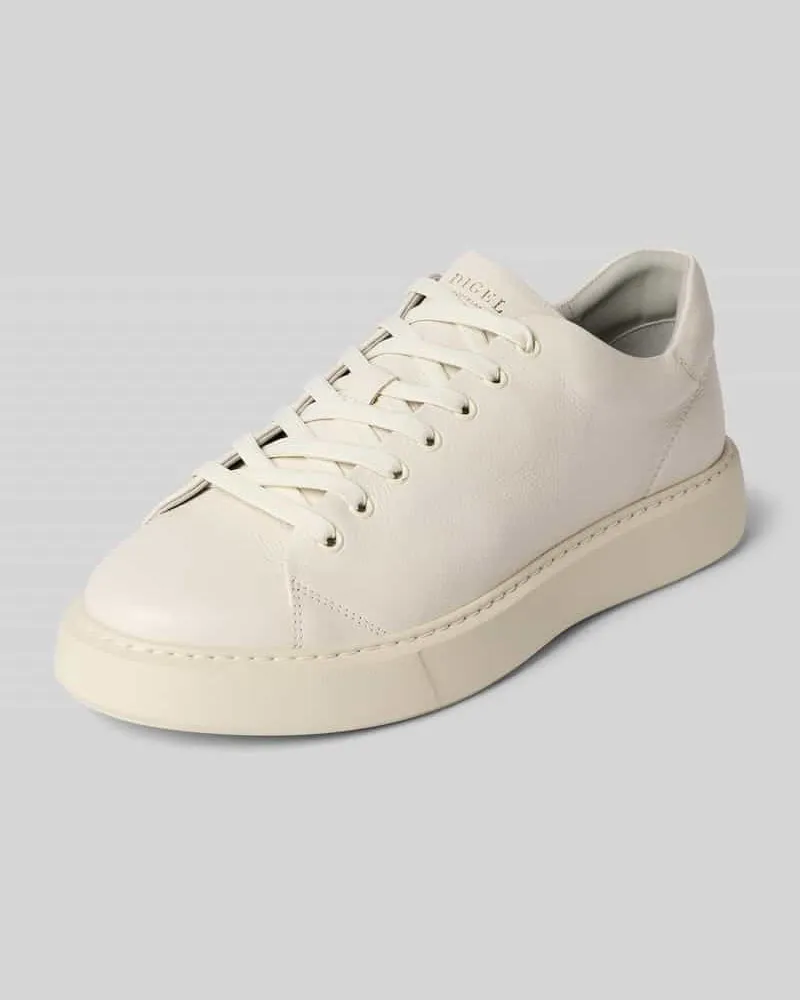 Digel Sneaker aus echtem Leder mit Logo-Detail Modell 'Sound Offwhite