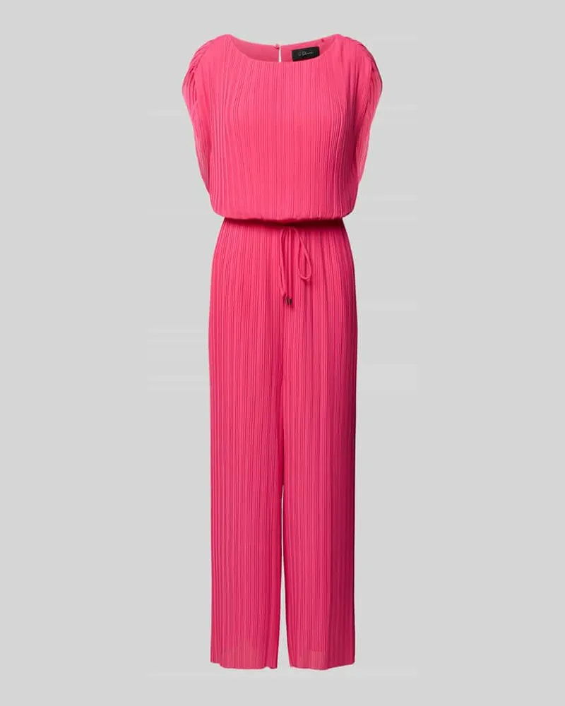 S.Oliver Regular Fit Jumpsuit mit Plissee Pink