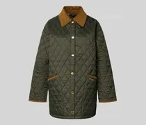 Regular Fit Steppjacke mit Cord-Besatz Modell 'MODERN LIDDESDALE