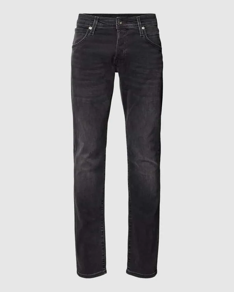 Jack & Jones Slim Fit Jeans im 5-Pocket-Design Modell 'GLENN Black