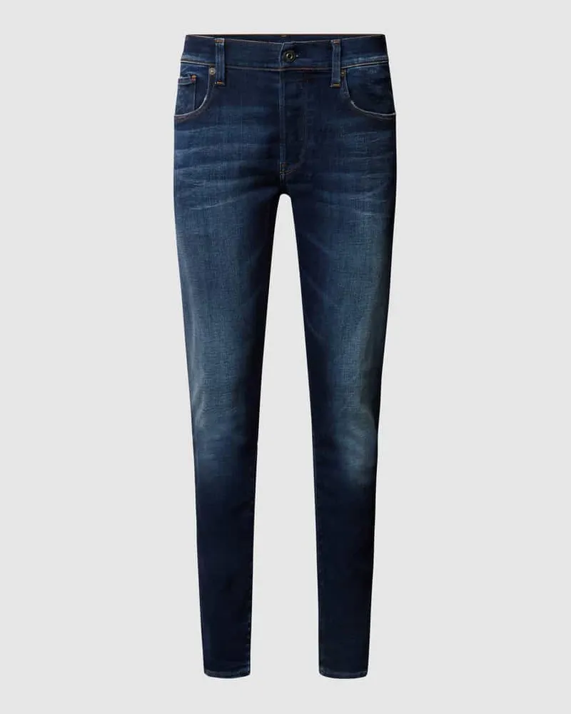 G-STAR RAW Slim Fit Jeans mit Stretch-Anteil Modell '3301 Jeansblau