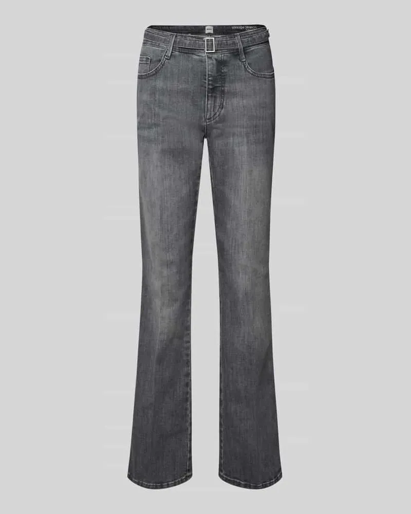 Brax Flared Fit Jeans mit Taillenband Modell 'Mary Silber
