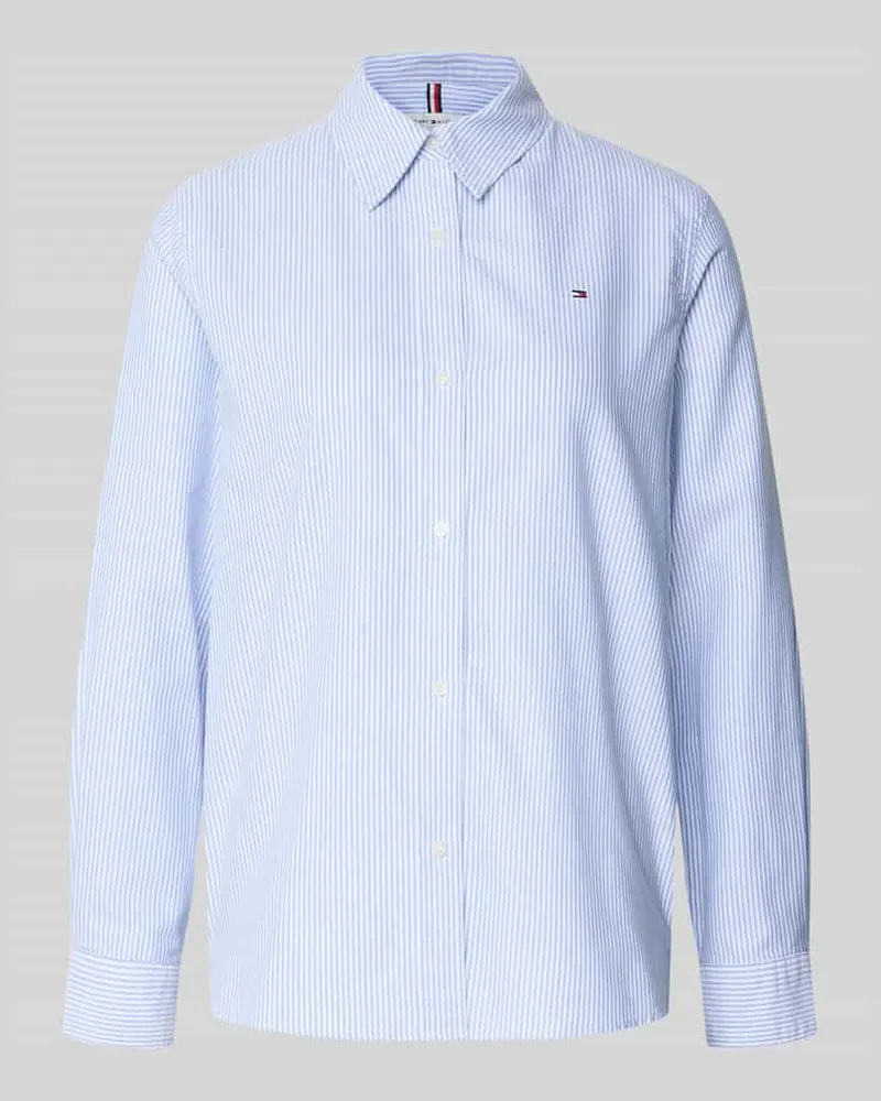 Tommy Hilfiger Regular Fit Bluse aus reiner Baumwolle Modell 'OXFORD Marine