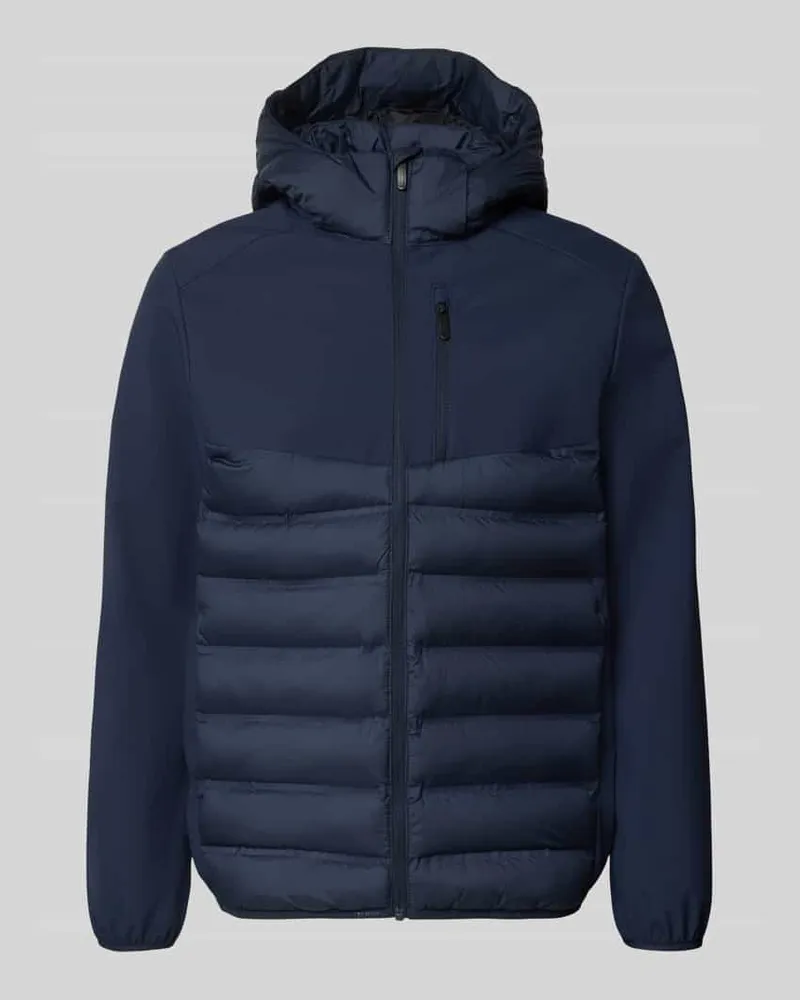 Tom Tailor Regular Fit Steppjacke mit abnehmbarer Kapuze Dunkelblau