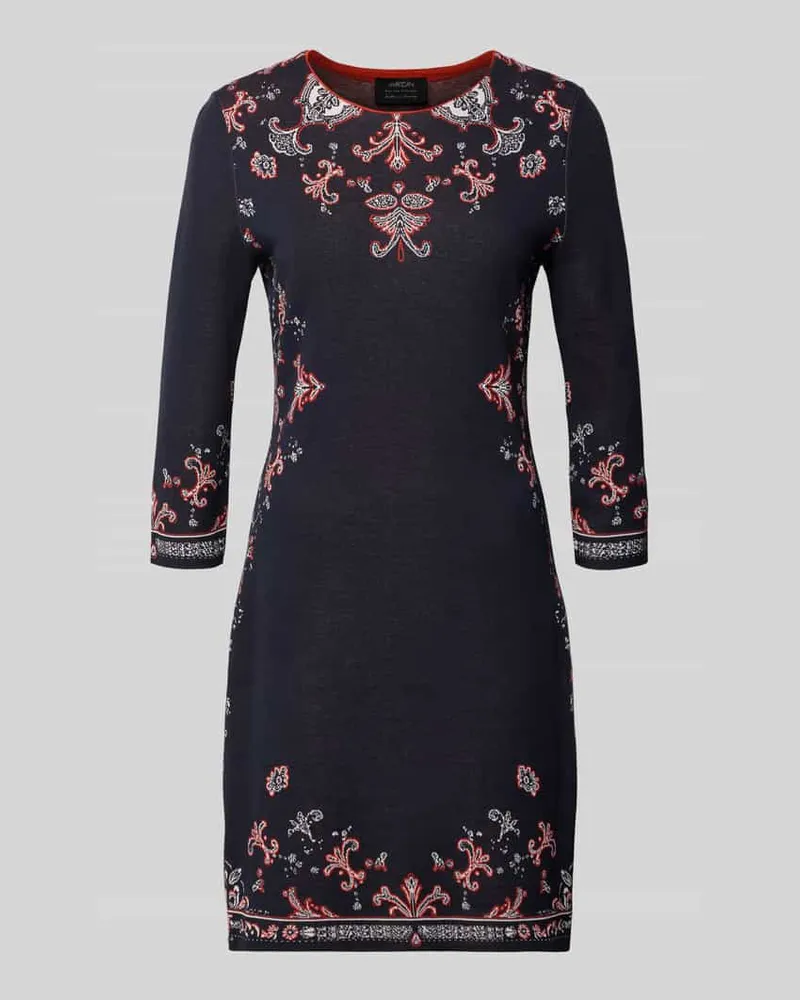 Marc Cain Knielanges Kleid mit Viskose-Anteil Marine