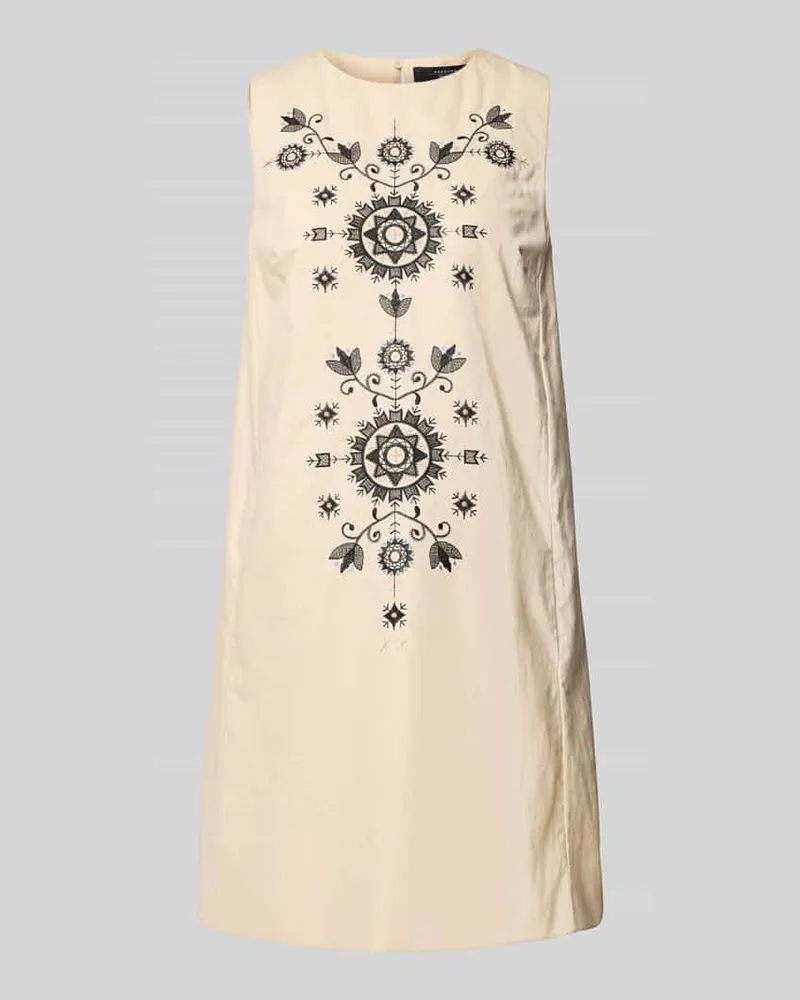 Max Mara Minikleid aus Baumwoll-Leinen-Mix Modell 'DONALD Offwhite