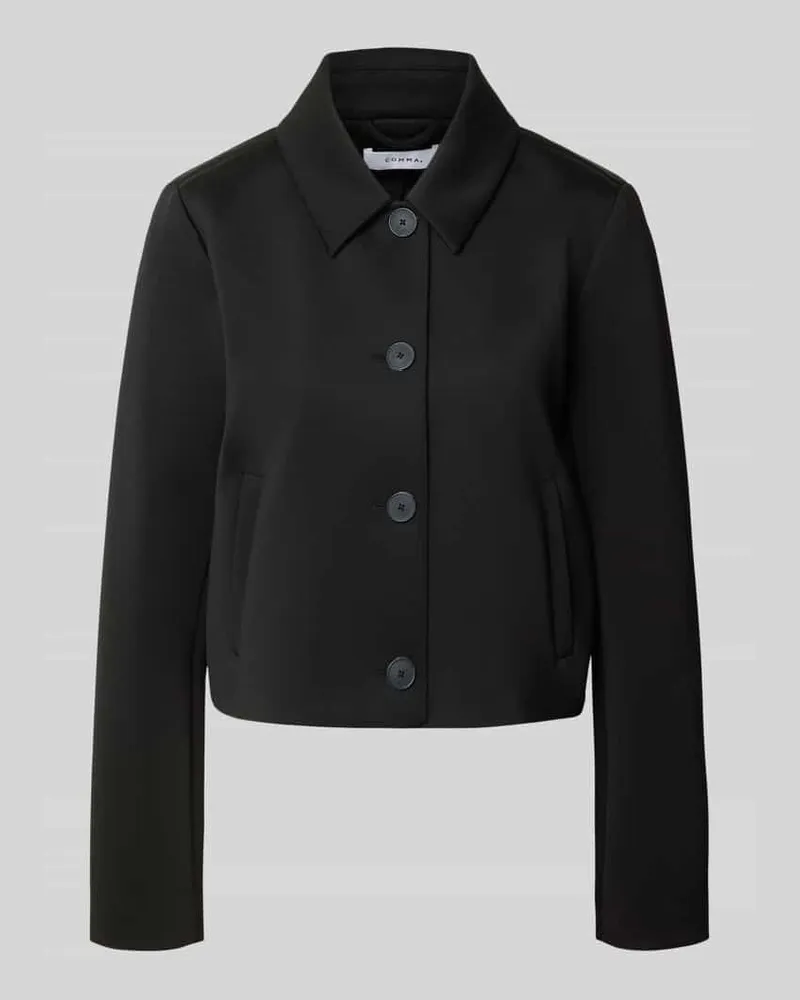COMMA Regular Fit Blazer mit Eingrifftaschen Black