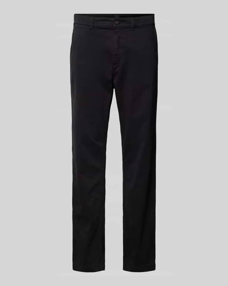 HUGO BOSS Regular Fit Chino mit Gürtelschlaufen Black