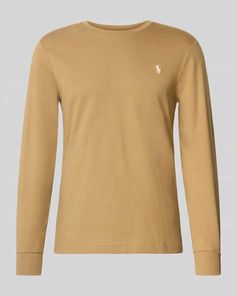 Ralph Lauren Regular Fit Longsleeve mit Logo-Stitching Modell 'Jersey Beige