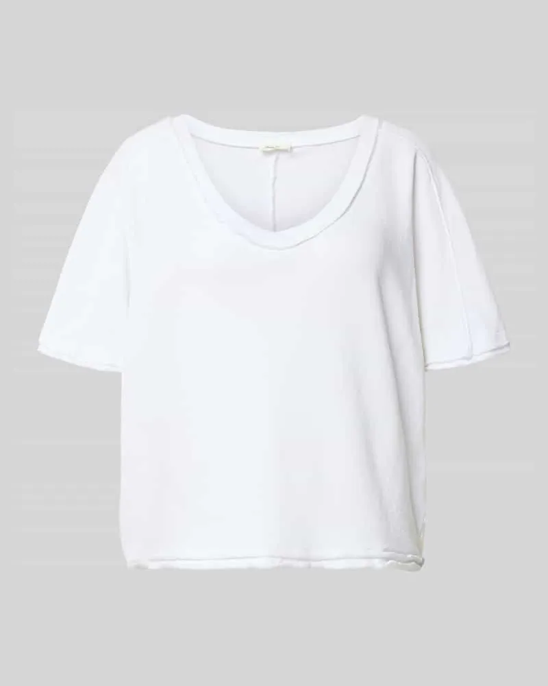 American Vintage Sweatshirt mit 1/2-Arm Offwhite