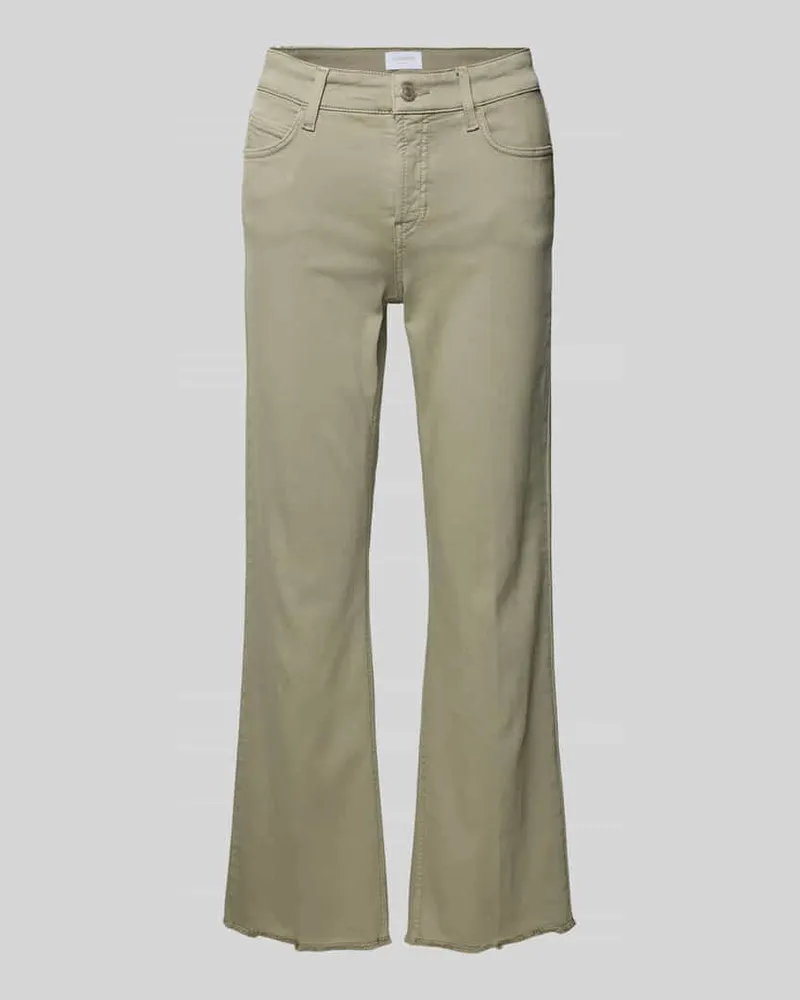 Cambio Jeans mit Fransen Modell 'FRANCESCA Oliv