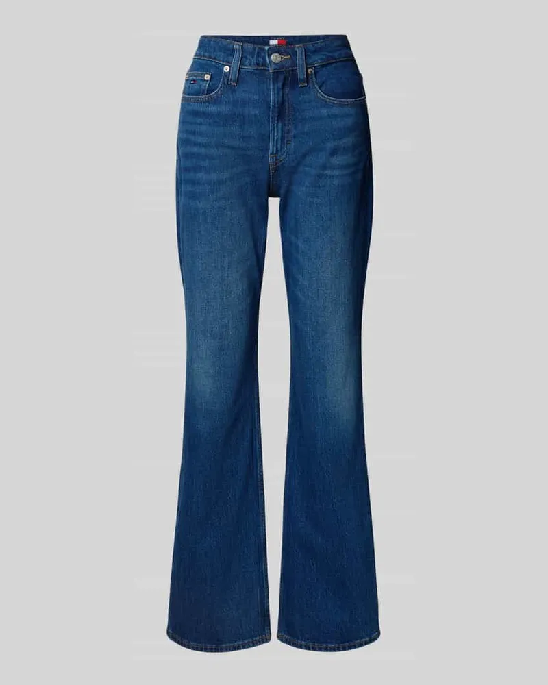 Tommy Hilfiger Bootcut Jeans aus Baumwoll-Mix Dunkelblau