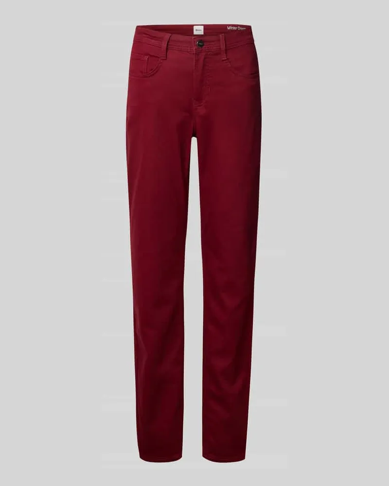 Brax Slim Fit Jeans im 5-Pocket-Design Modell 'STYLE.CAROLA Bordeaux