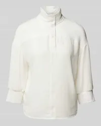 Marc Cain Bluse mit Stehkragen und 3/4-Arm Offwhite