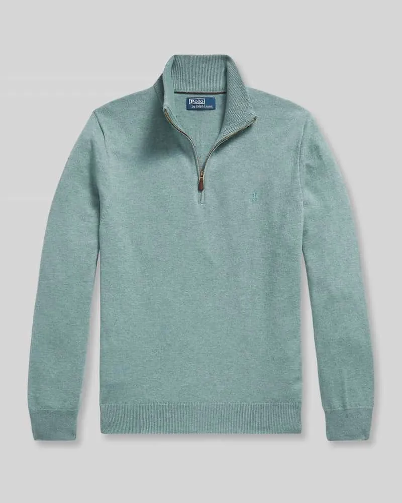 Ralph Lauren Regular Fit Troyer aus reiner Wolle Tuerkis