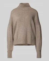 0039 Italy Strickpullover mit Turtleneck Modell 'NIMA Taupe