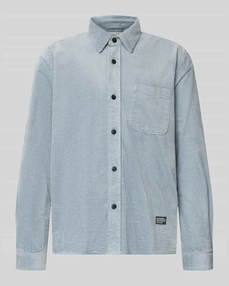 Marc O'Polo Regular Fit Hemdjacke mit Brusttasche Bleu