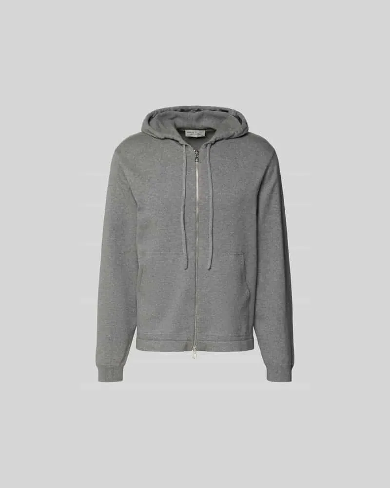 Officine Generale Sweatjacke mit Kaschmir-Anteil Mittelgrau