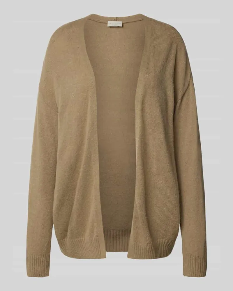 Milano Italy Strickjacke mit offener Vorderseite Sand