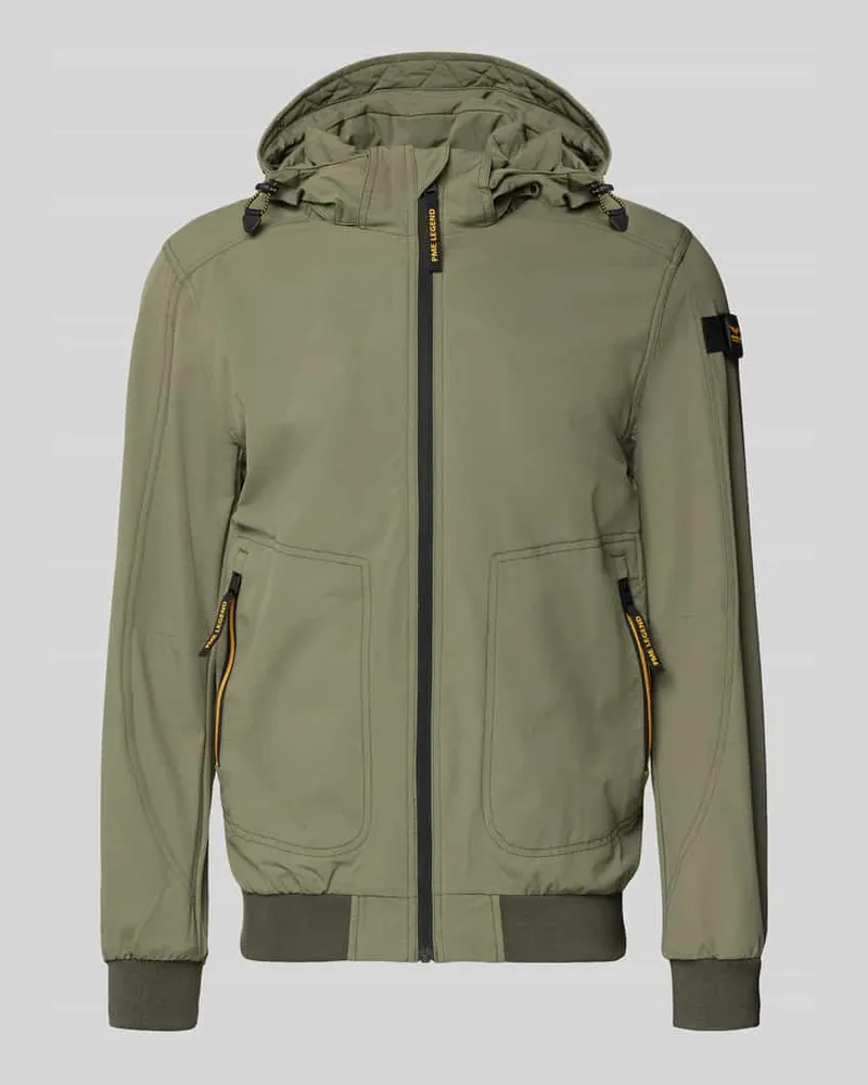 PME Legend Jacke mit Kapuze und Reißverschlusstaschen Oliv