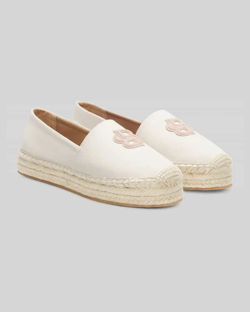 HUGO BOSS Espadrilles mit Logo Appliaktion Beige