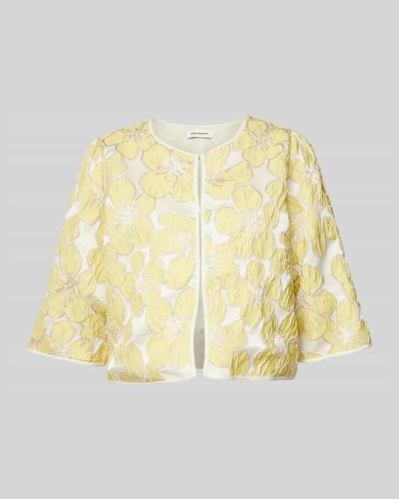 Lollys Laundry Jacke mit 3/4-Arm Modell 'Trine Hellgelb