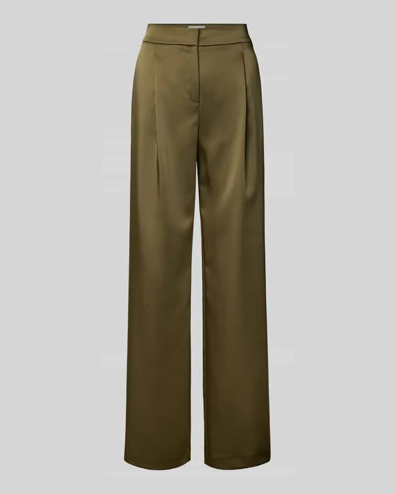 JAKE*S Stoffhose mit Bundfalten Oliv