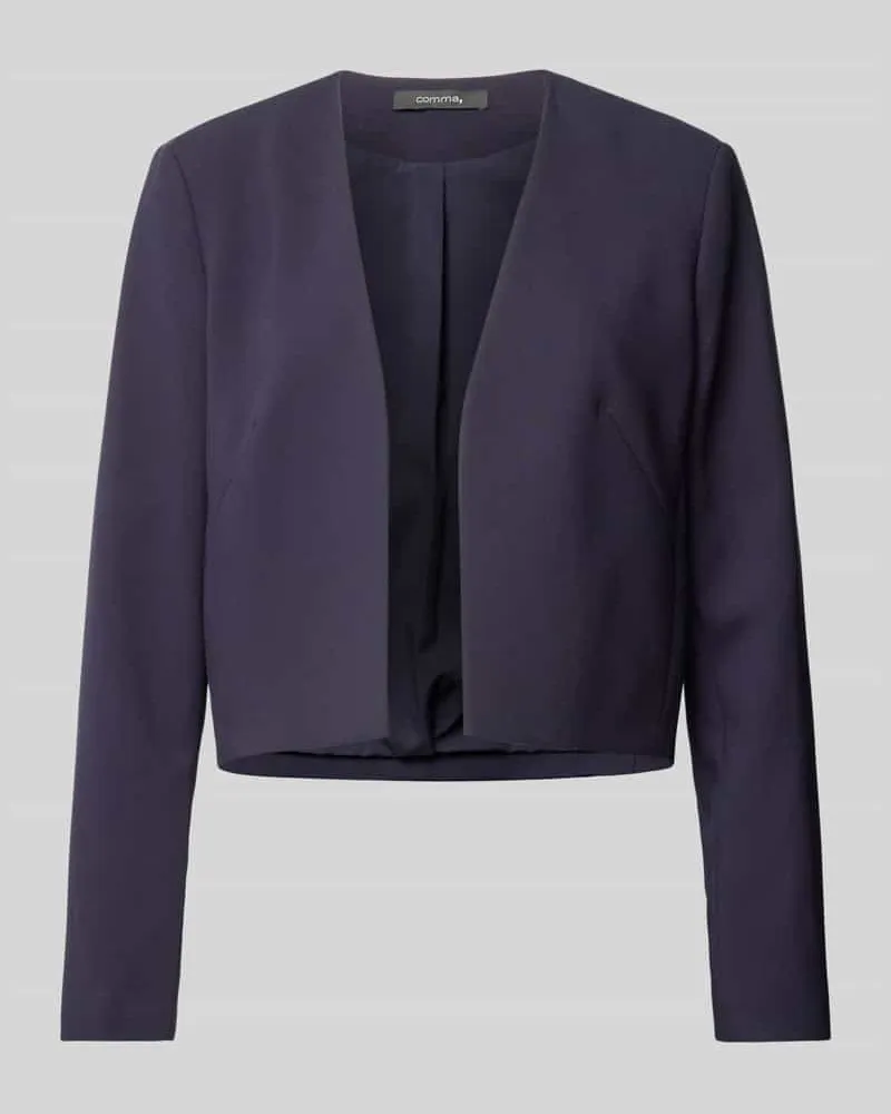 COMMA Blazer in unifarbenem Design Marine