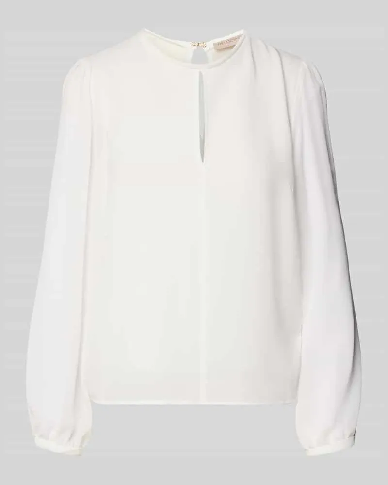 Rinascimento Bluse mit Rundhalsausschnitt Offwhite