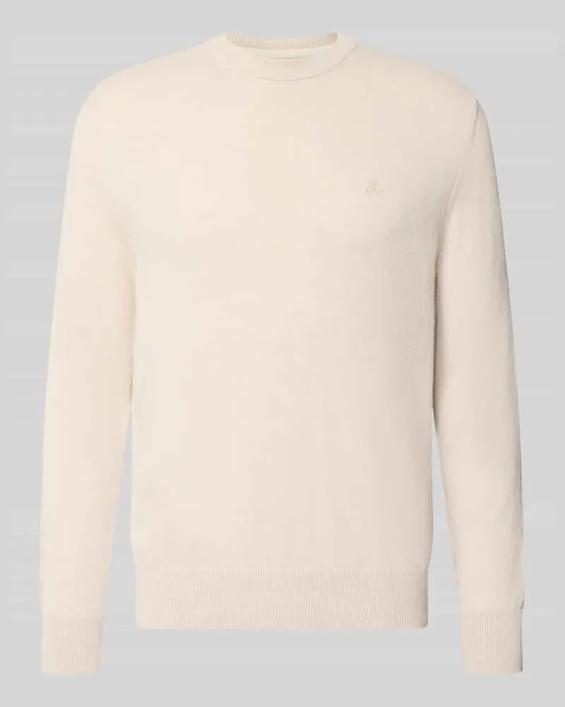 Marc O'Polo Regular Fit Pullover aus Baumwoll-Mix mir Schurwoll-Anteil Sand