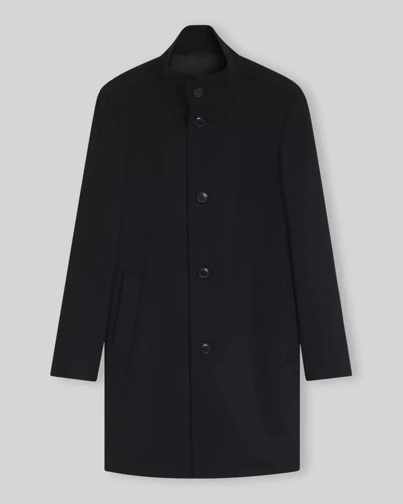 HUGO BOSS Wollmantel mit Kaschmir-Anteil Modell 'H-Hyde-SU-264 Black