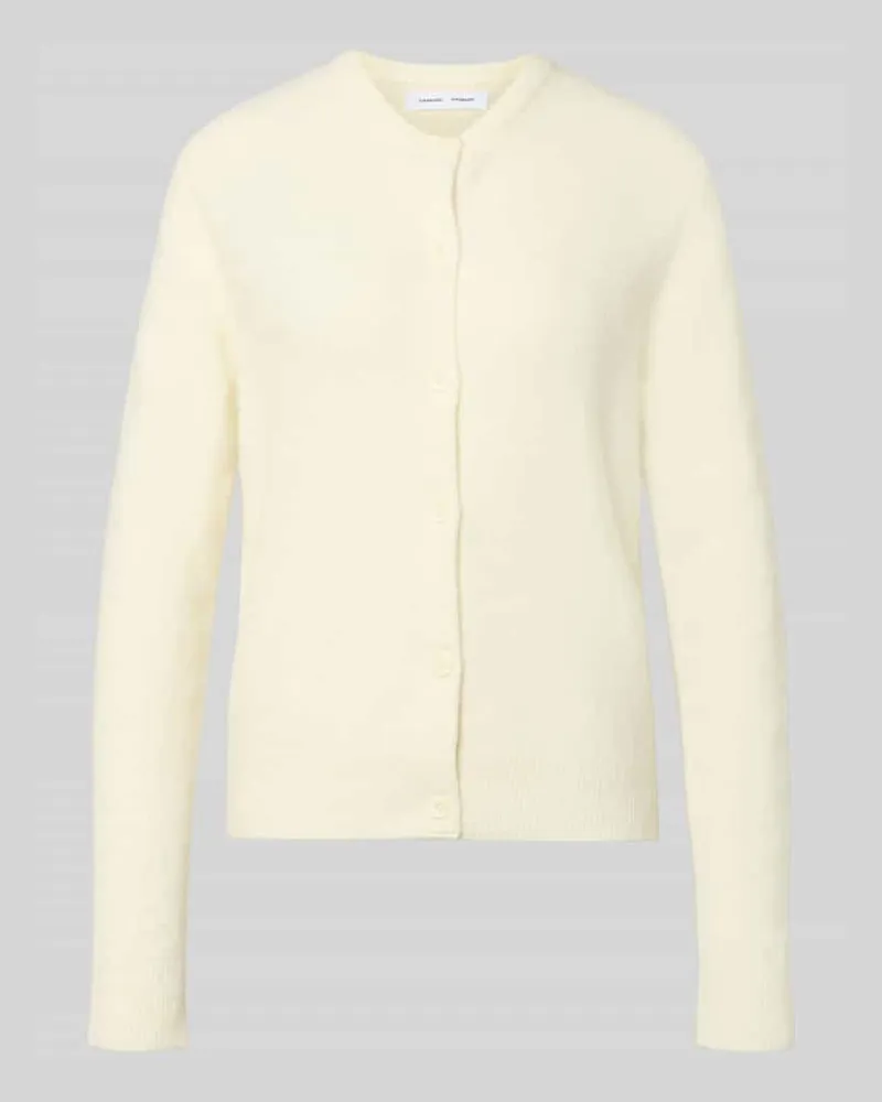 Samsøe & Samsøe Regular Fit Cardigan aus Alpaka-Mix Hellgelb
