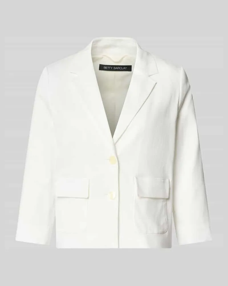 Betty Barclay Regular Fit Blazer mit Pattentaschen und 3/4-Arm Offwhite