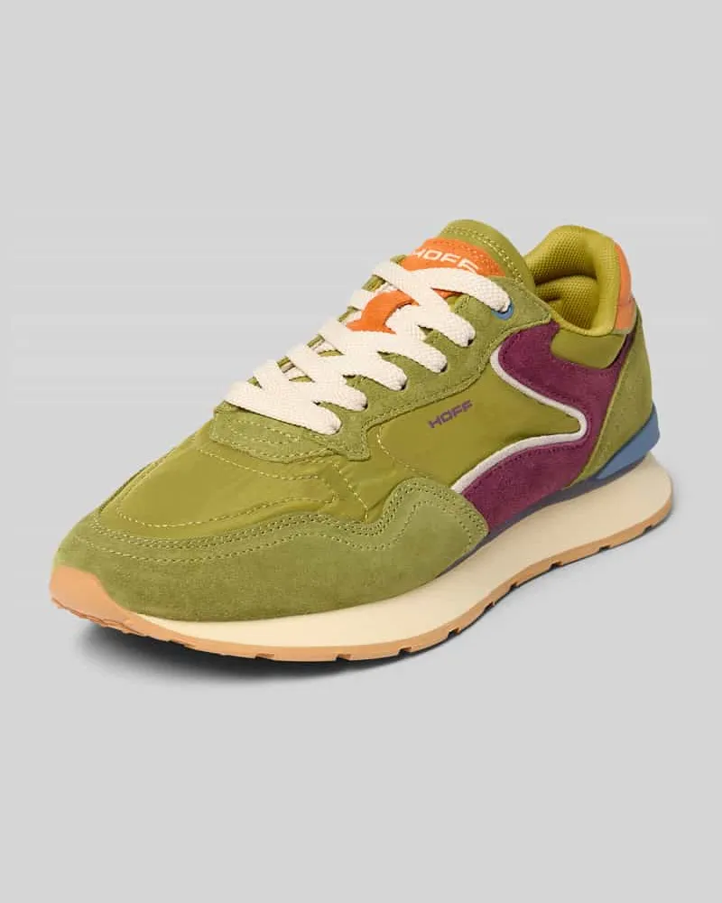 HOFF Sneaker aus Leder-Mix mit Logo-Detail Modell 'City Gruen
