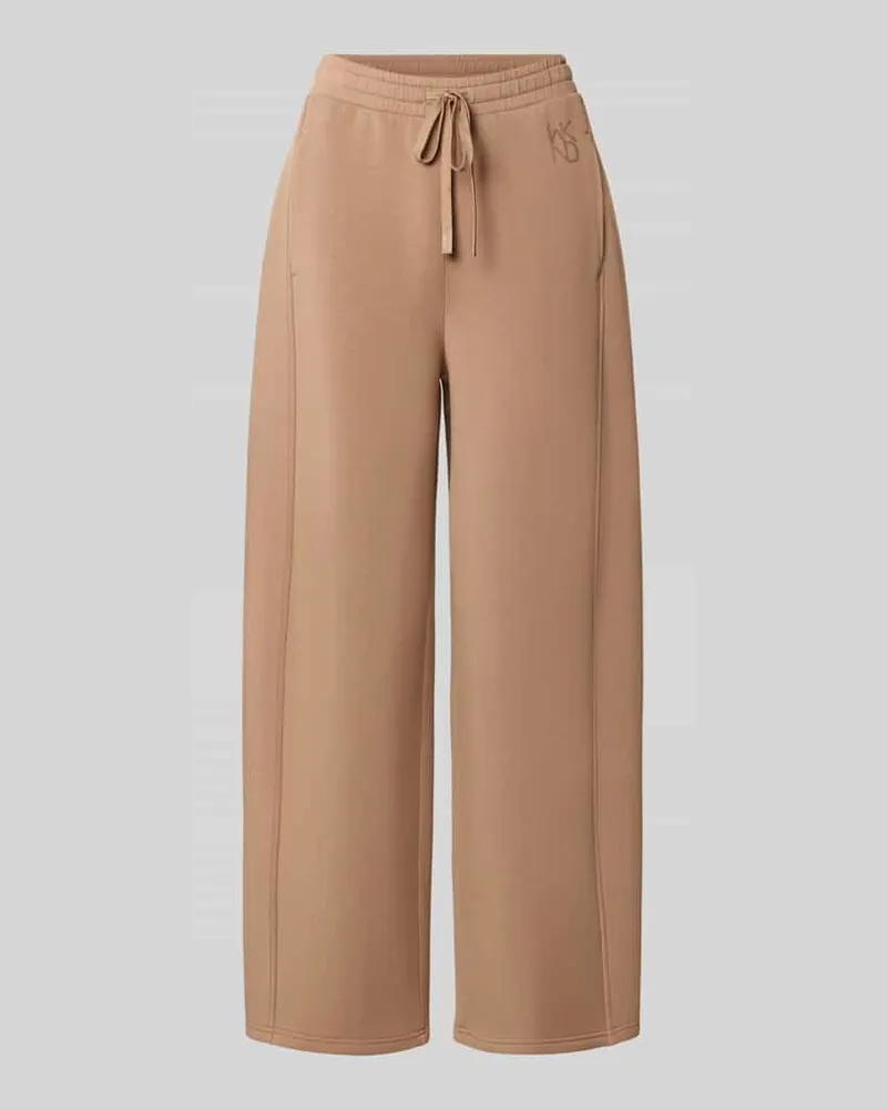 Max Mara Wide Leg Sweathose aus Modal-Mix Modell 'GETTO Camel