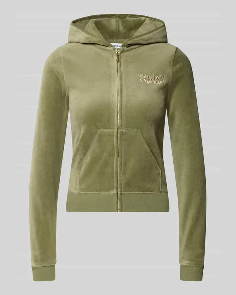 Juicy Couture Sweatjacke mit Kängurutasche Modell 'REBELLE ROBYN Khaki