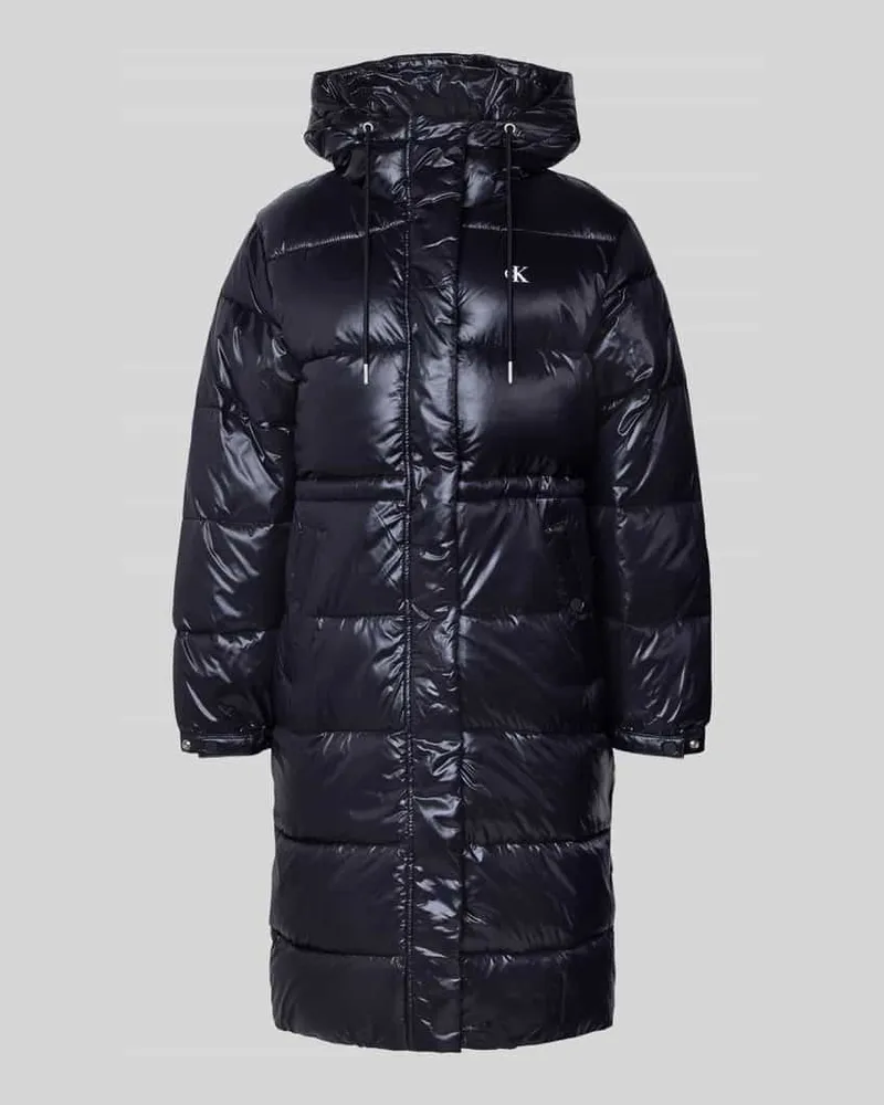 Calvin Klein Steppmantel mit Label-Print Camel