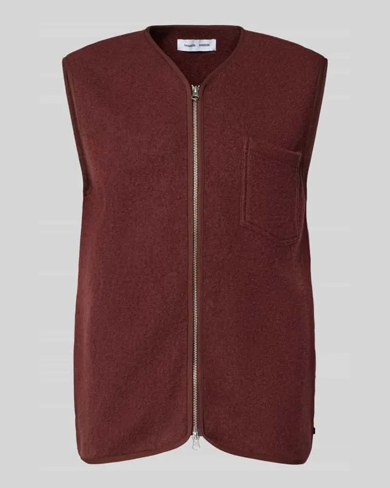 Samsøe & Samsøe Weste mit Reißverschluss Modell 'SAHANNES Bordeaux