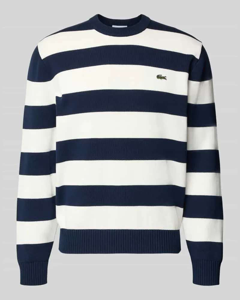Lacoste Regular Fit Pullover aus reiner Baumwolle Marine