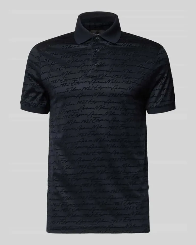 Emporio Armani Poloshirt mit kurzer Knopfleiste Marine