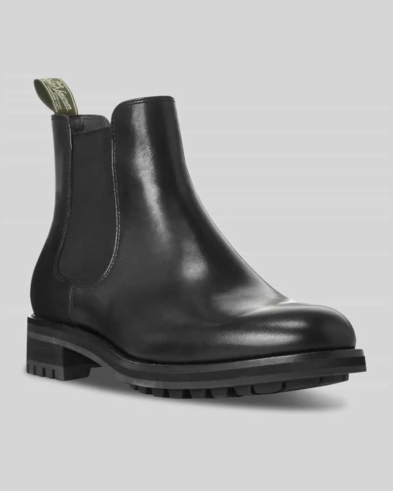 Ralph Lauren Chelsea Boots aus Rindnappa mit Profilsohle Black